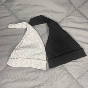 Set of 2 Black & Grey Baby Hats